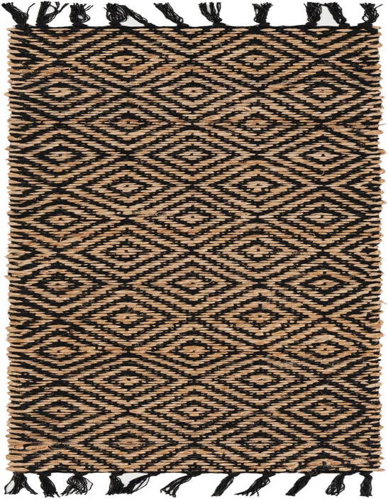 Detail image of  1' 2 x 4' 1  Hand Woven Braided Jute Table Runner Rug