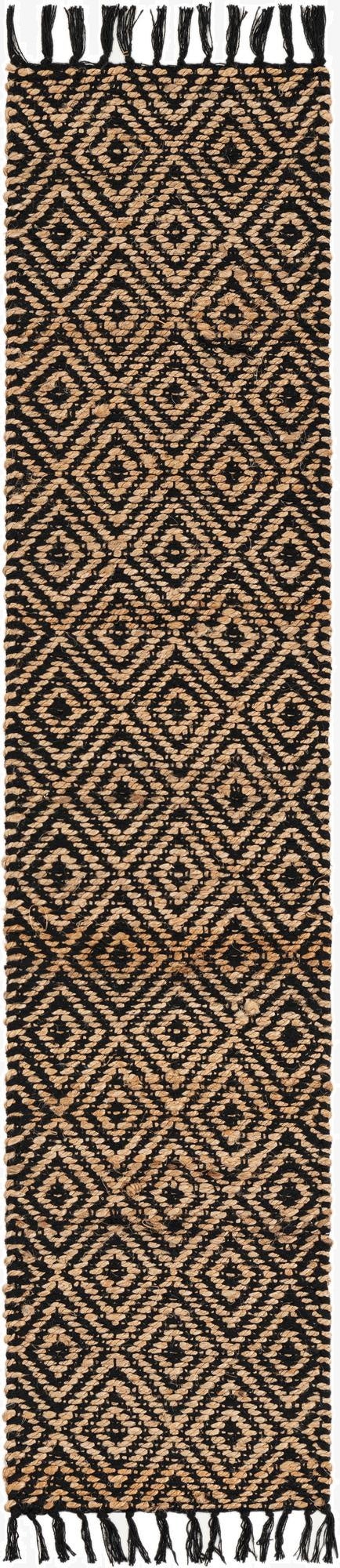  1' 2 x 5' 1  Hand Woven Braided Jute Table Runner Rug