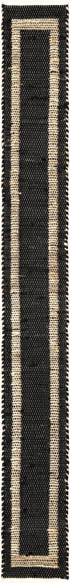  1' 2 x 10'  Hand Woven Chindi Jute Table Runner Rug