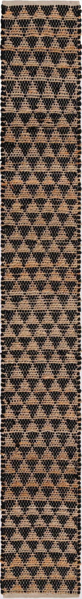  1' 2 x 10'  Hand Woven Chindi Jute Table Runner Rug