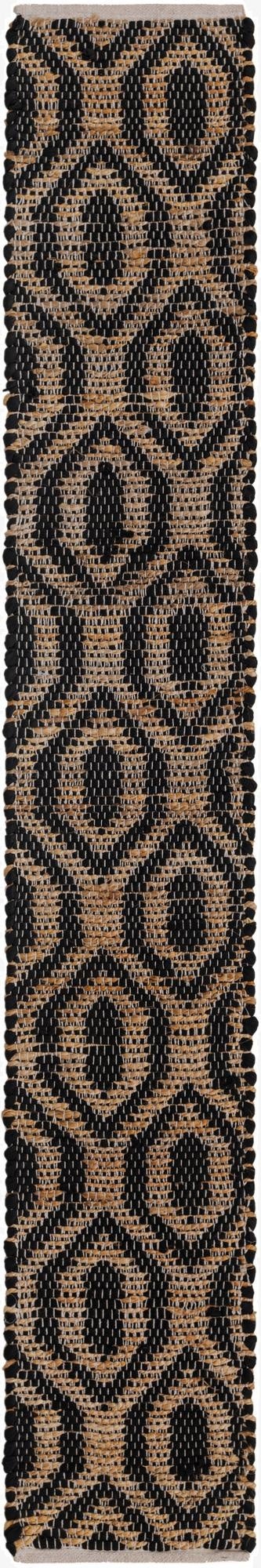  1' 2 x 8'  Hand Woven Chindi Jute Table Runner Rug