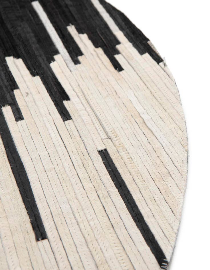 Detail image of  7' 10 x 7' 10 Cowhide Leather Round Rug