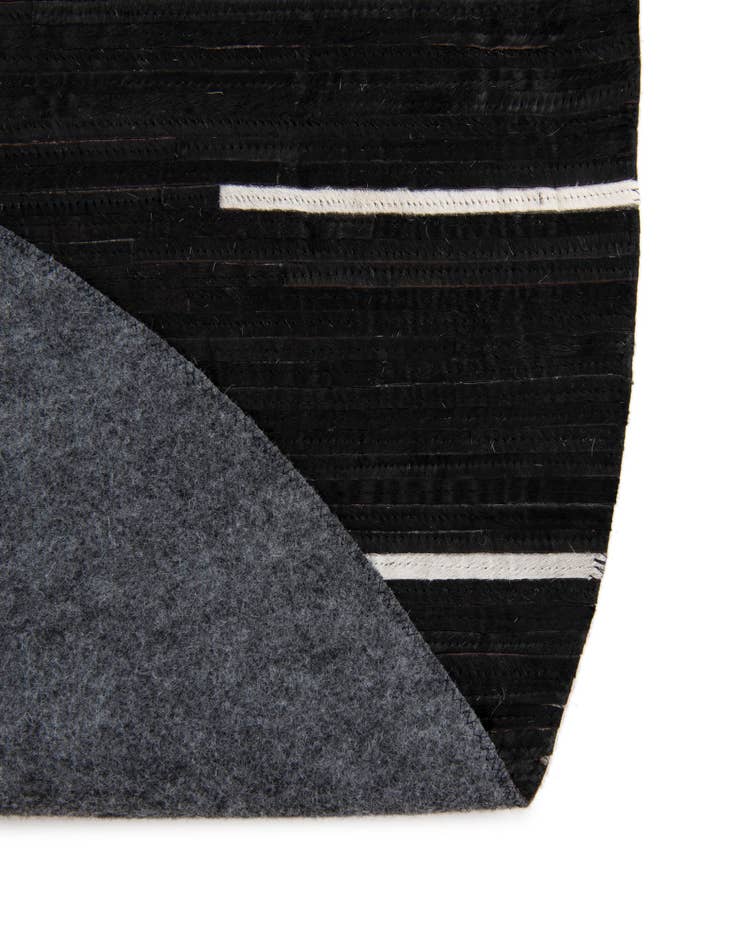 Detail image of  7' 10 x 7' 10 Cowhide Leather Round Rug