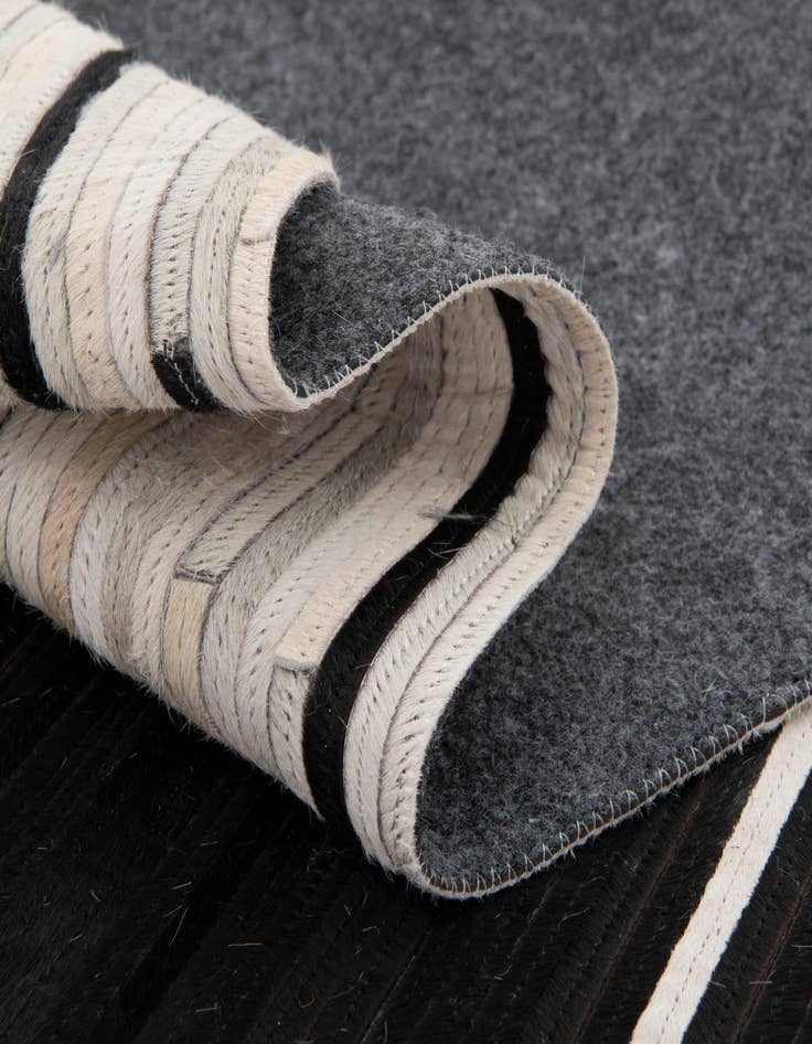 Detail image of  7' 10 x 7' 10 Cowhide Leather Square Rug