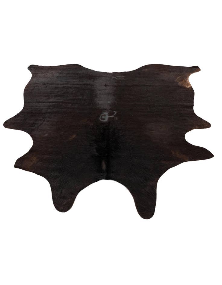 Detail image of  4' 5 x 5' 6 Cowhide Leather Freeform Rug