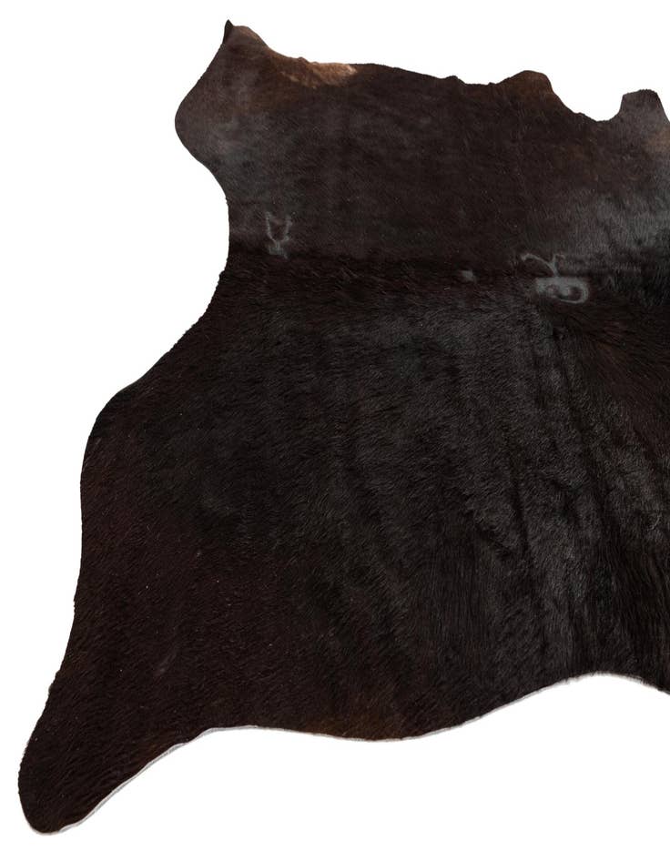 Detail image of  4' 5 x 5' 6 Cowhide Leather Freeform Rug