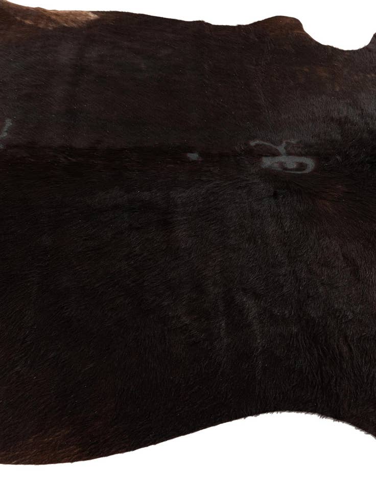 Detail image of  4' 5 x 5' 6 Cowhide Leather Freeform Rug