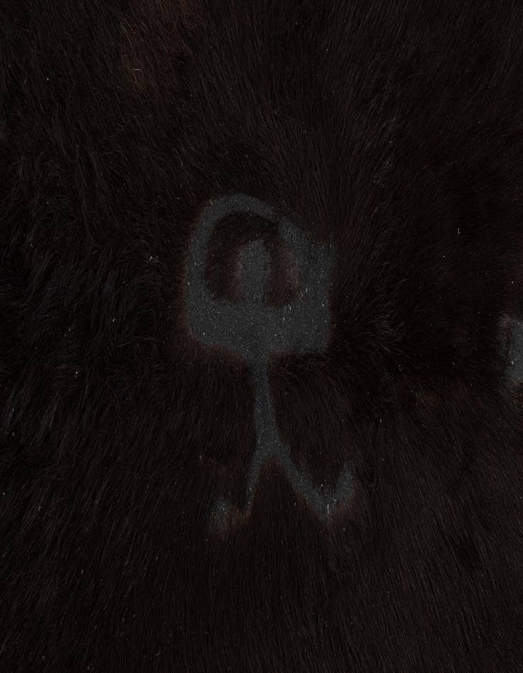 Detail image of  4' 5 x 5' 6 Cowhide Leather Freeform Rug