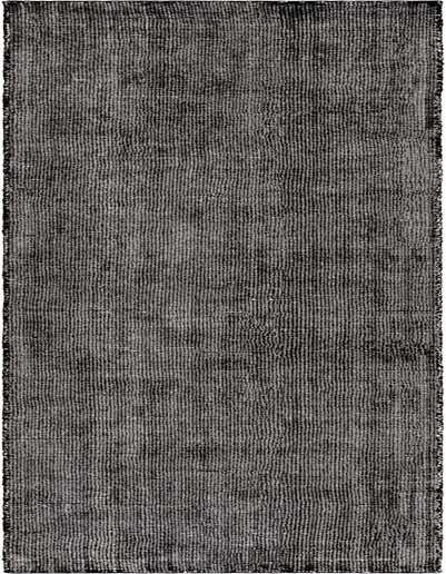 A 14 ft runner rug in shades of black and purple, featuring a textured, solid modern design, perfect for a hallway.