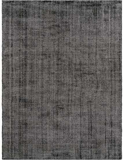 A long 20 ft runner rug in varying shades of black and deep purple, featuring a textured, high pile surface suitable for a hallway.