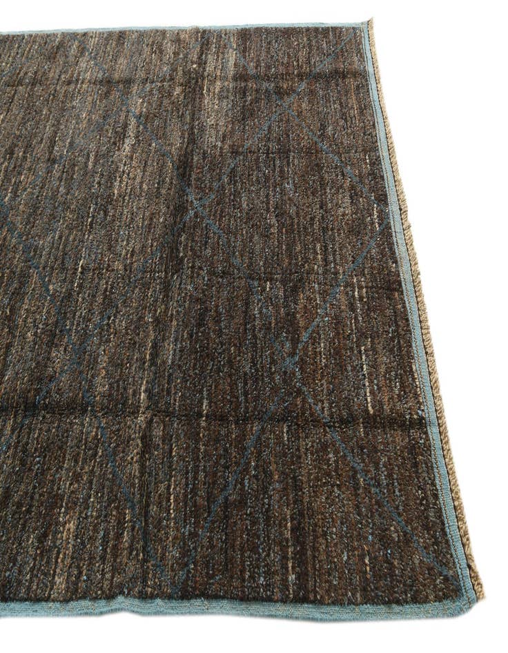 Detail image of  6' 2 x 9' 7  Hand Knotted Moroccan Wool Rug