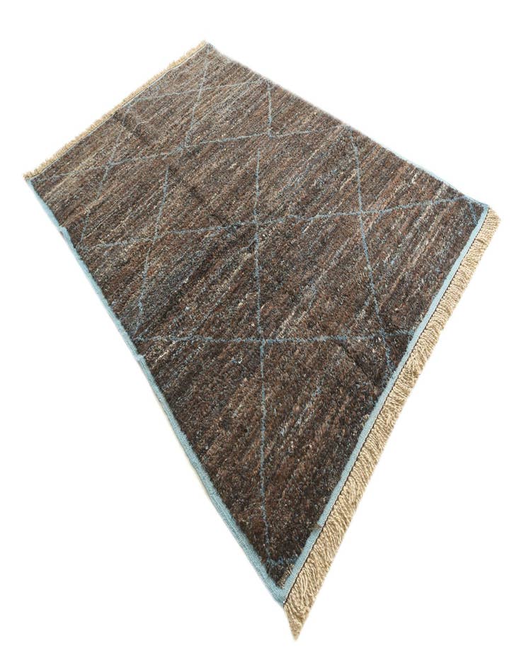 Detail image of  6' 2 x 9' 5  Hand Knotted Moroccan Wool Rug