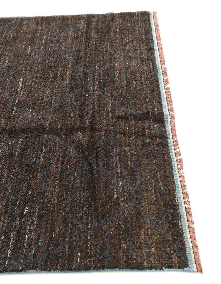 Detail image of  5' 10 x 9' 2  Hand Knotted Moroccan Wool Rug