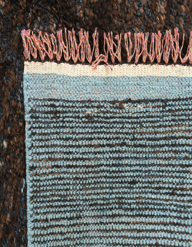 Detail image of  5' 10 x 9' 2  Hand Knotted Moroccan Wool Rug