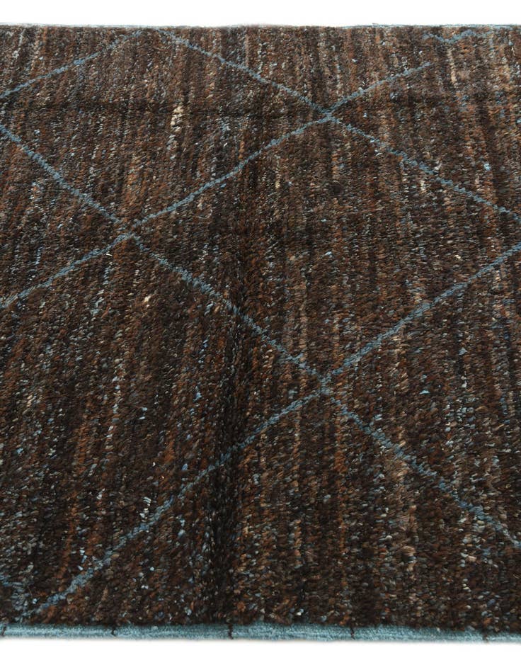 Detail image of  5' 1 x 8' 1  Hand Knotted Moroccan Wool Rug