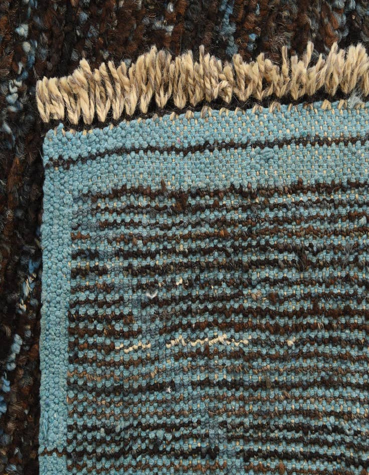 Detail image of  5' 1 x 8' 1  Hand Knotted Moroccan Wool Rug