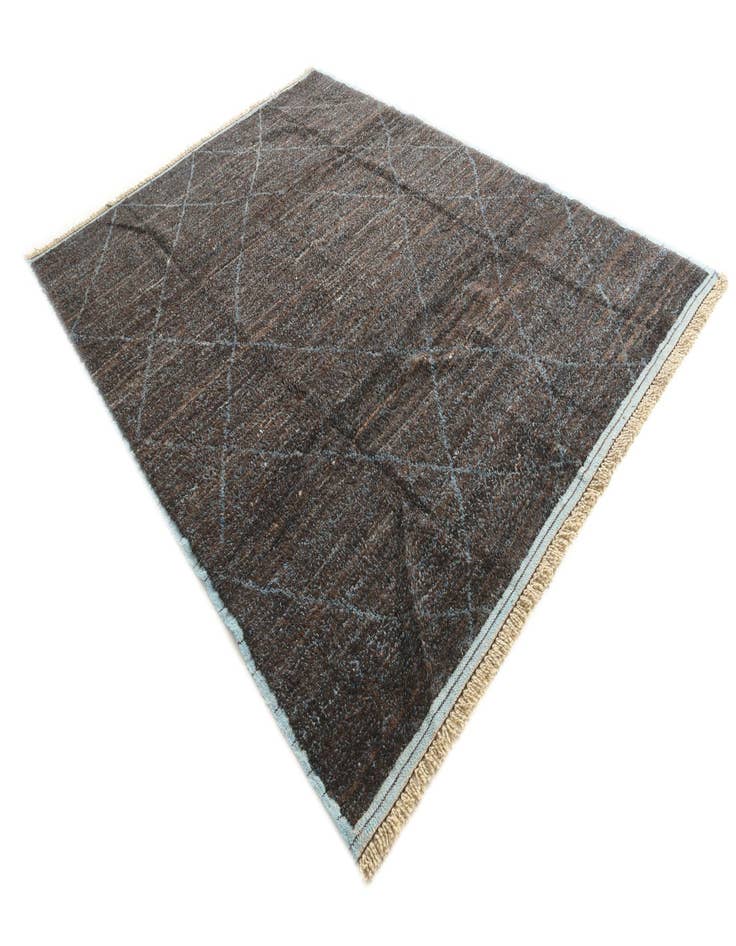 Detail image of  8' x 10' 8  Hand Knotted Moroccan Wool Rug