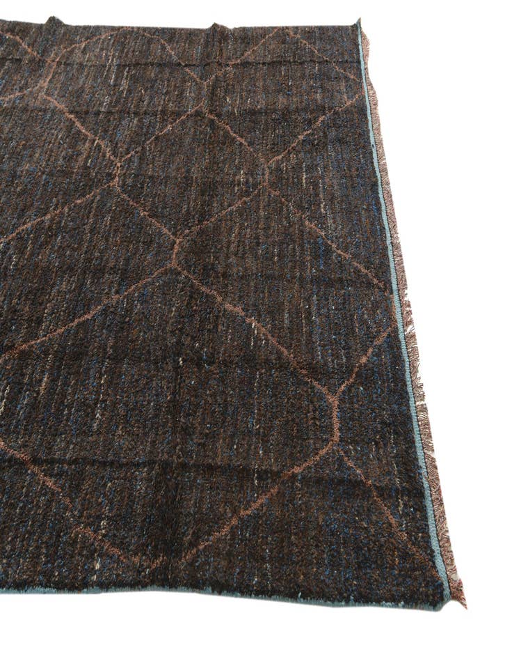 Detail image of  7' 10 x 10' 4  Hand Knotted Moroccan Wool Rug