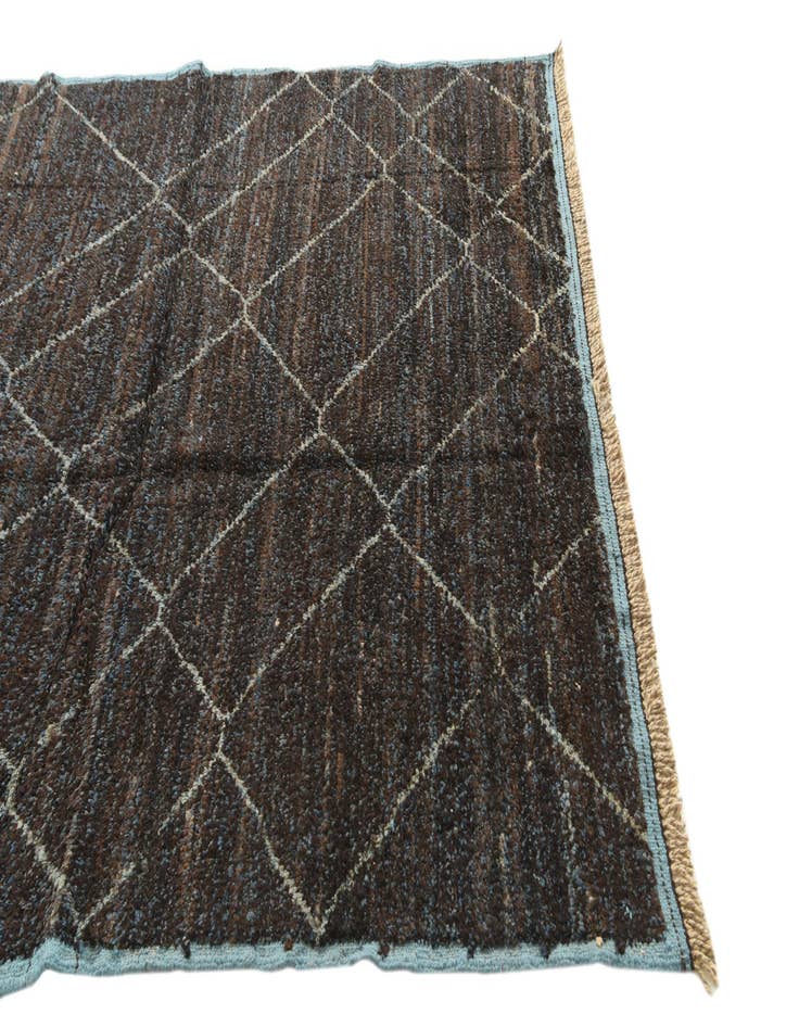 Detail image of  6' 1 x 9' 5  Hand Knotted Moroccan Wool Rug