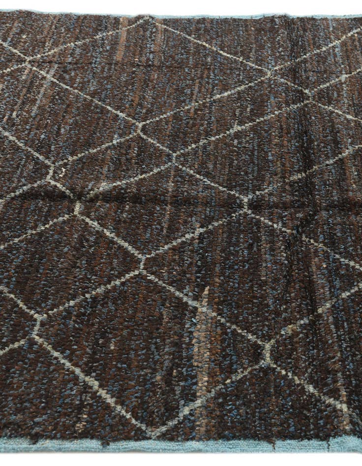 Detail image of  6' 1 x 9' 5  Hand Knotted Moroccan Wool Rug