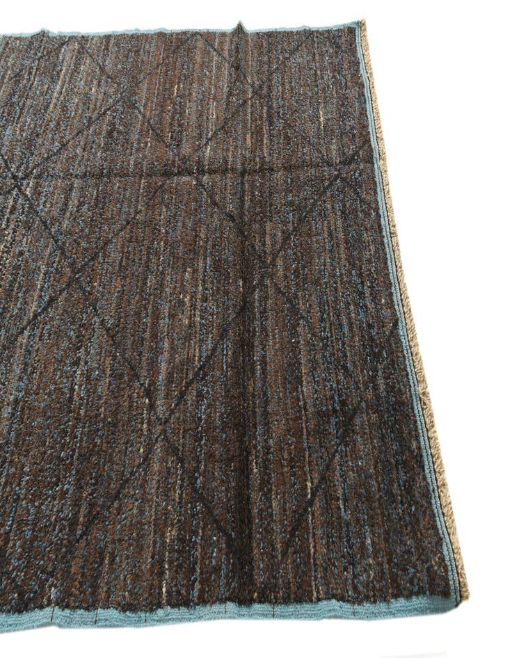 Detail image of  6' 2 x 9' 2  Hand Knotted Moroccan Wool Rug