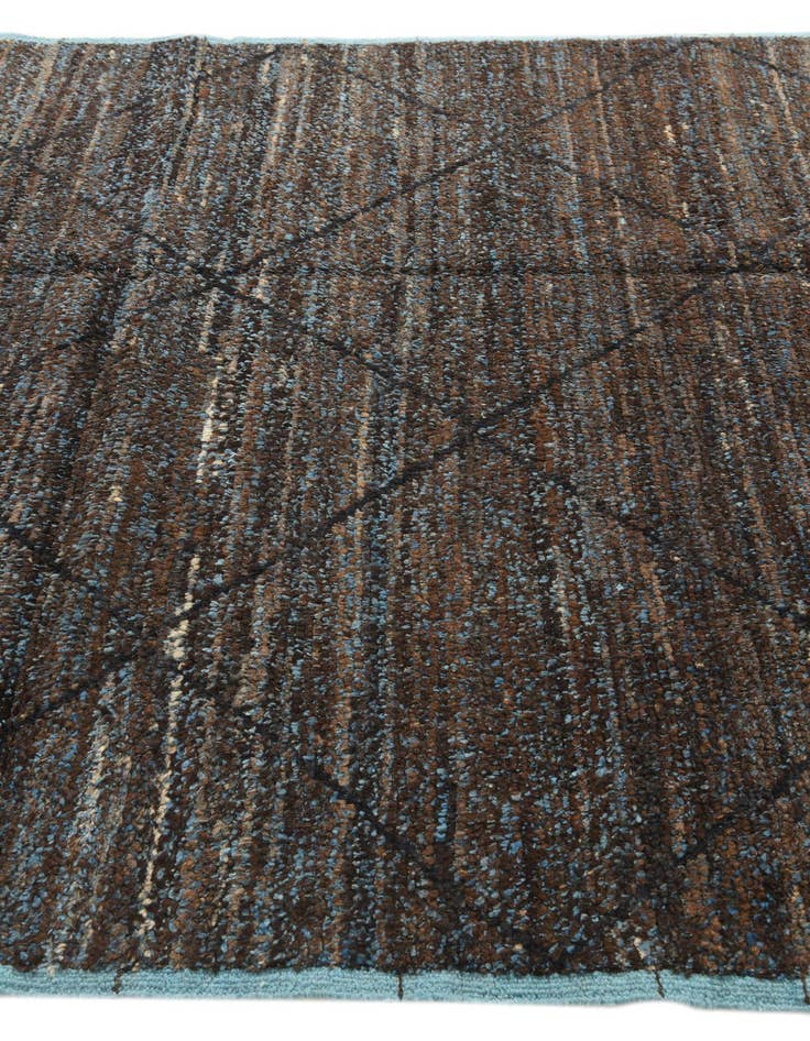 Detail image of  6' 2 x 9' 2  Hand Knotted Moroccan Wool Rug