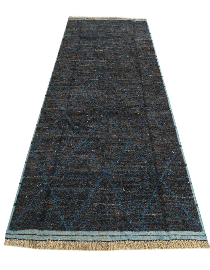 Detail image of  6' 3 x 9' 4  Hand Knotted Moroccan Wool Rug