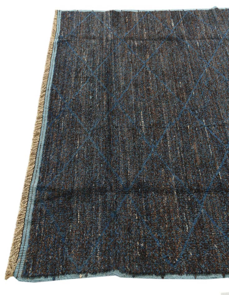 Detail image of  6' 3 x 9' 4  Hand Knotted Moroccan Wool Rug
