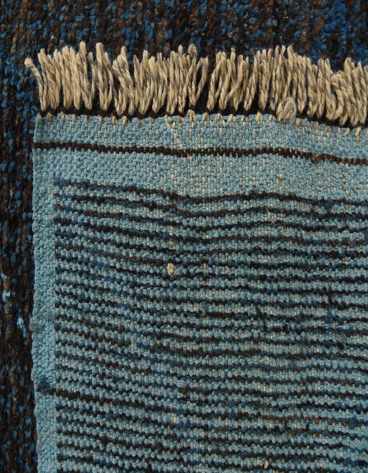 Detail image of  6' 3 x 9' 4  Hand Knotted Moroccan Wool Rug