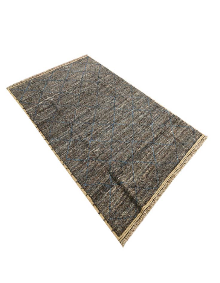 Detail image of  6' 6 x 9' 8  Hand Knotted Moroccan Wool Rug