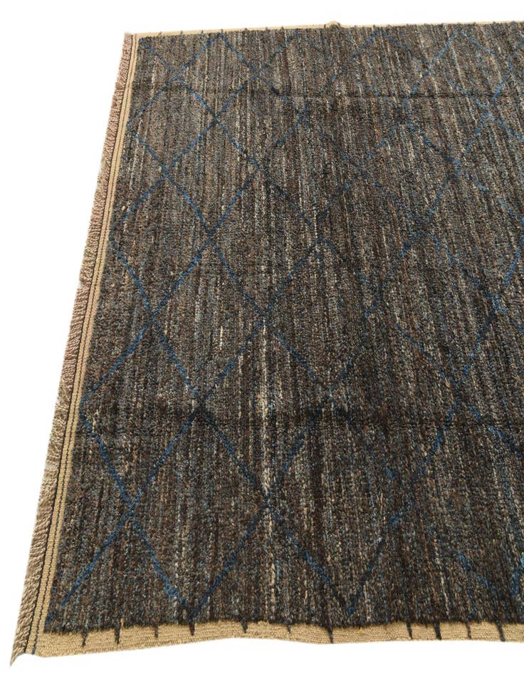 Detail image of  6' 6 x 9' 8  Hand Knotted Moroccan Wool Rug