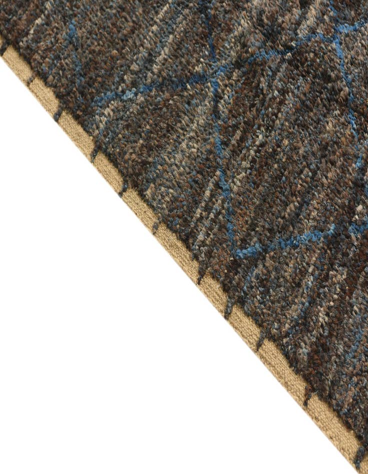 Detail image of  6' 6 x 9' 8  Hand Knotted Moroccan Wool Rug