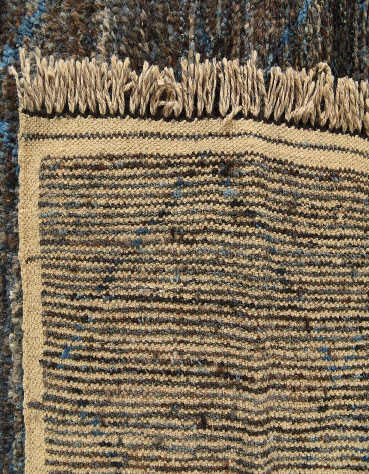 Detail image of  6' 6 x 9' 8  Hand Knotted Moroccan Wool Rug