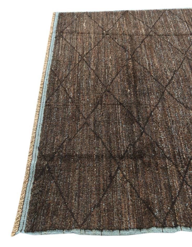 Detail image of  6' 3 x 9' 7  Hand Knotted Moroccan Wool Rug