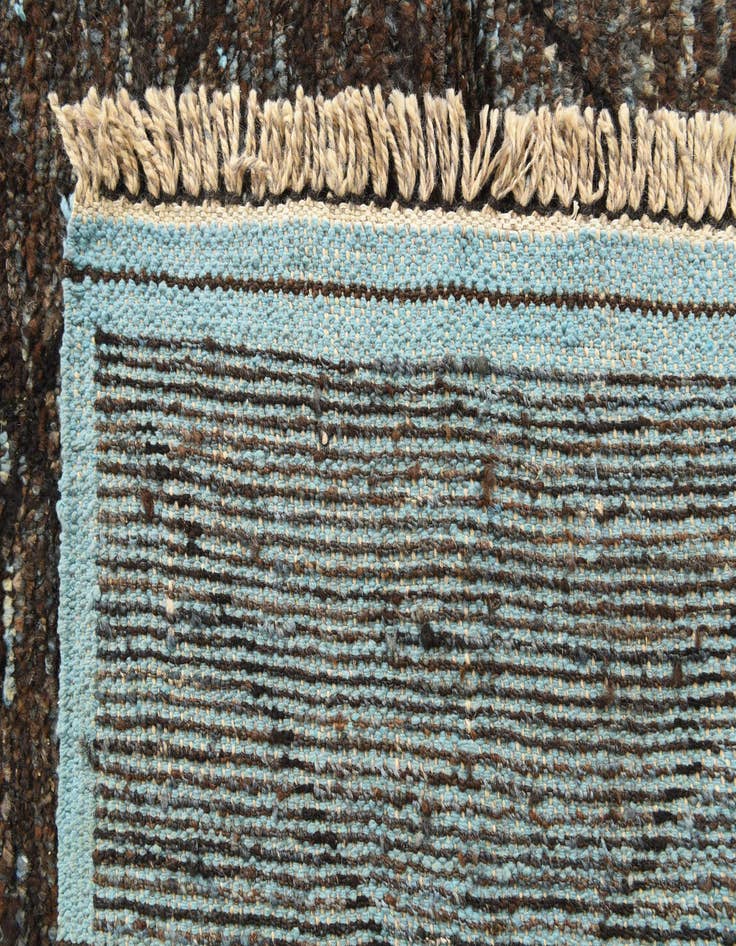 Detail image of  6' 3 x 9' 7  Hand Knotted Moroccan Wool Rug