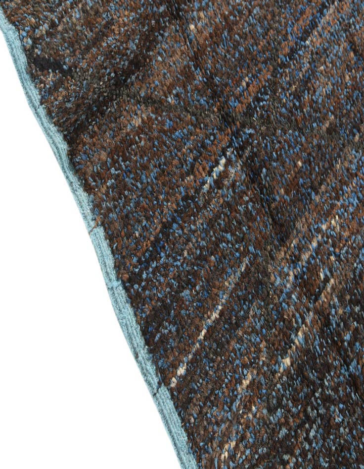 Detail image of  6' 1 x 9'  Hand Knotted Moroccan Wool Rug