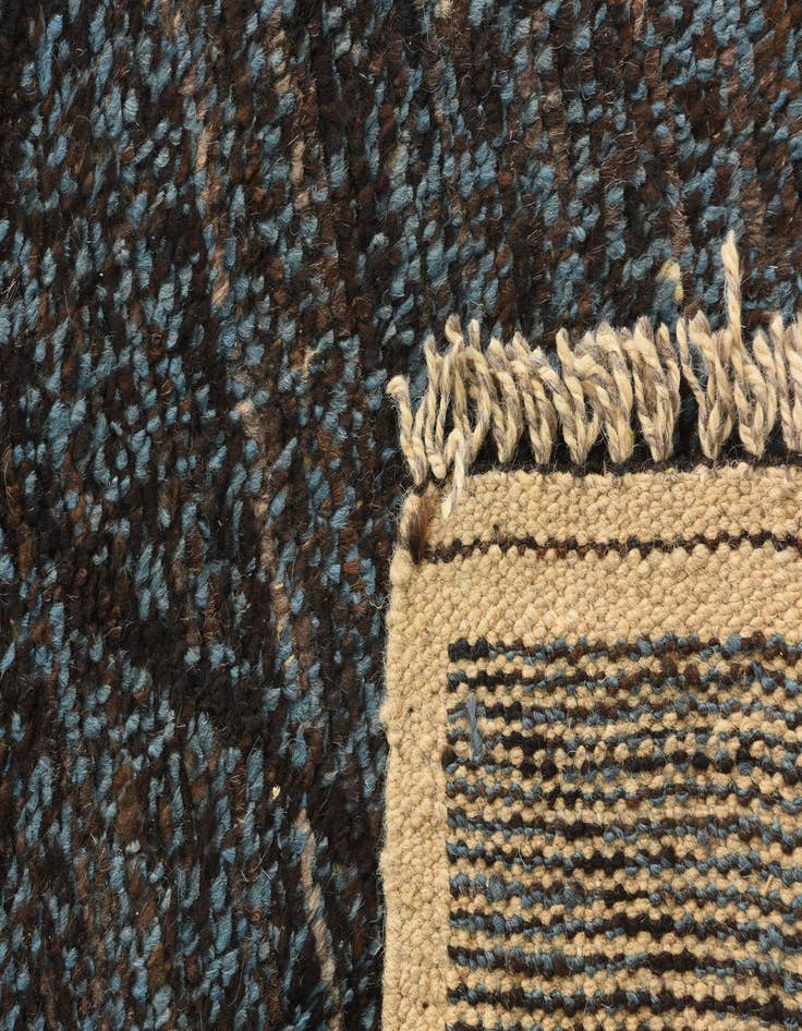 Detail image of  6' 4 x 9' 3  Hand Knotted Moroccan Wool Rug