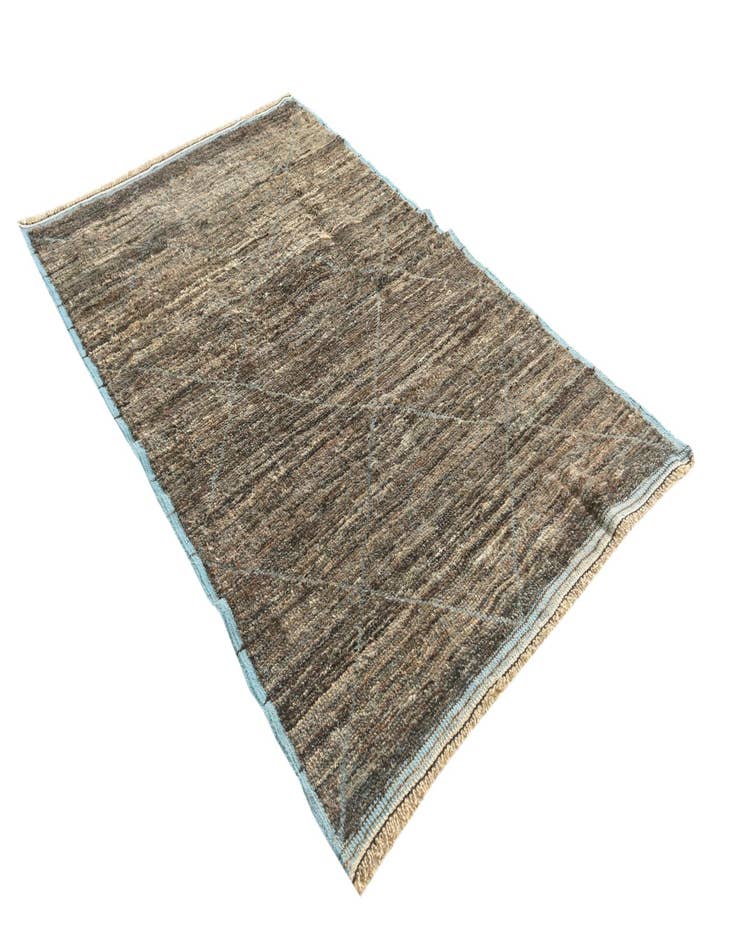 Detail image of  5' 2 x 8' 4  Hand Knotted Moroccan Wool Rug