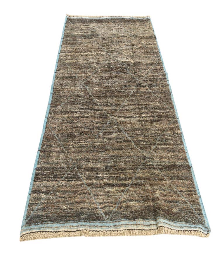 Detail image of  5' 2 x 8' 4  Hand Knotted Moroccan Wool Rug