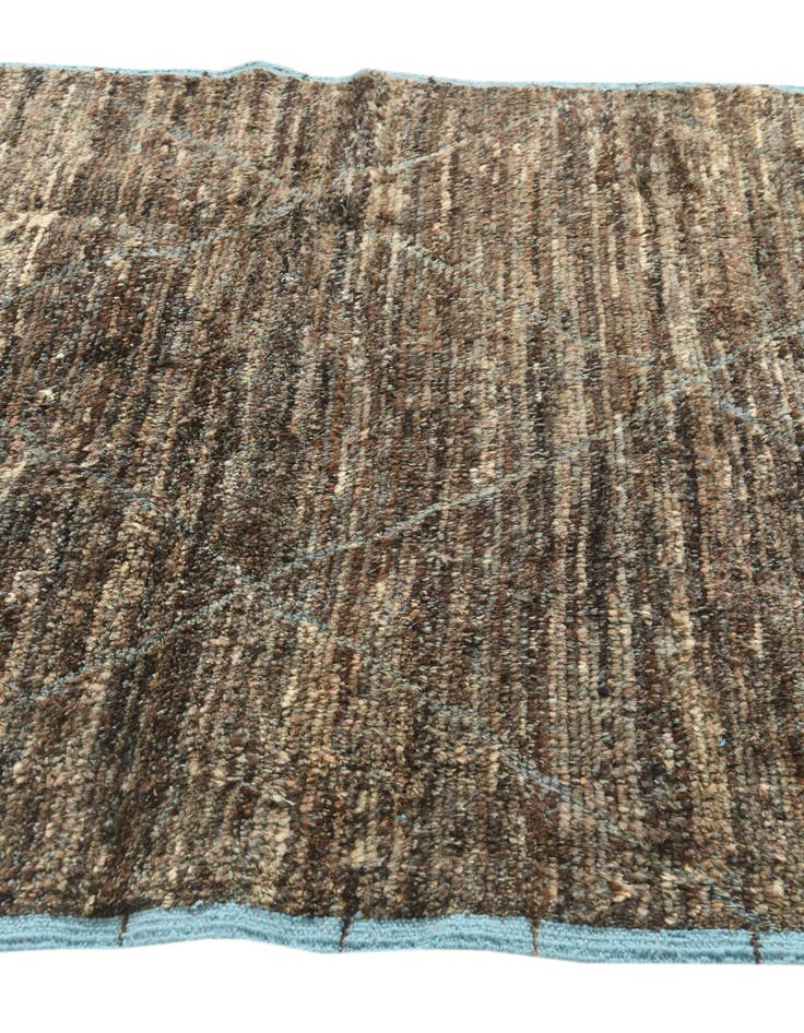 Detail image of  5' 2 x 8' 4  Hand Knotted Moroccan Wool Rug