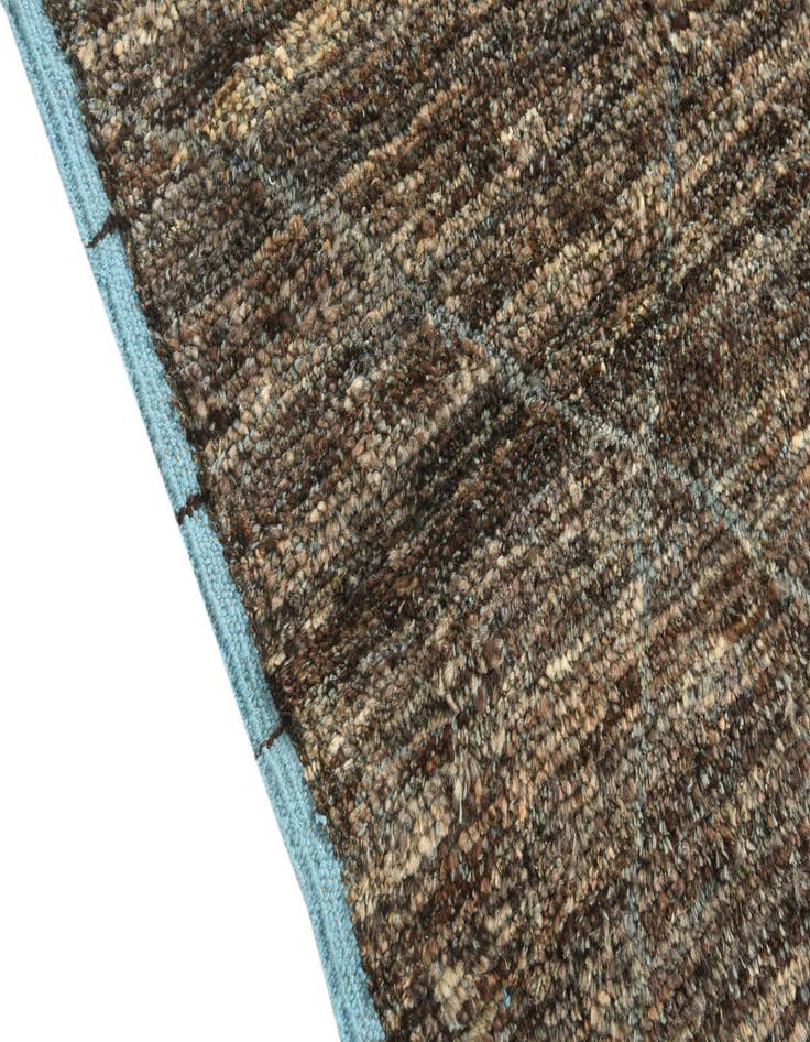 Detail image of  5' 2 x 8' 4  Hand Knotted Moroccan Wool Rug