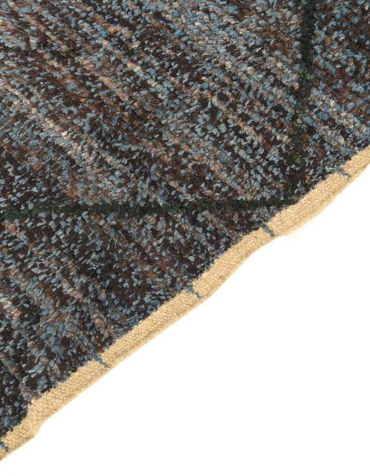 Detail image of  6' 2 x 9' 2  Hand Knotted Moroccan Wool Rug