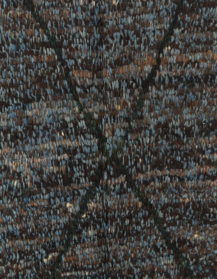 Detail image of  6' 2 x 9' 2  Hand Knotted Moroccan Wool Rug