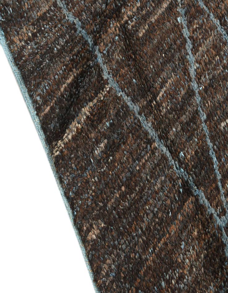 Detail image of  5' x 8'  Hand Knotted Moroccan Wool Rug