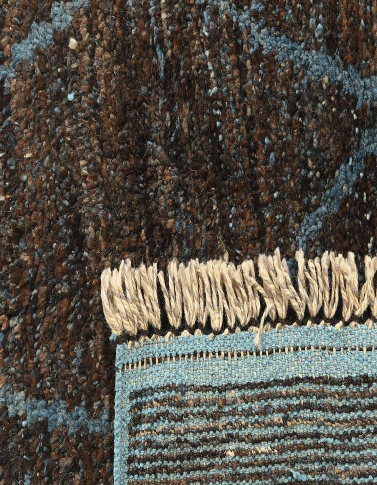 Detail image of  5' x 8'  Hand Knotted Moroccan Wool Rug