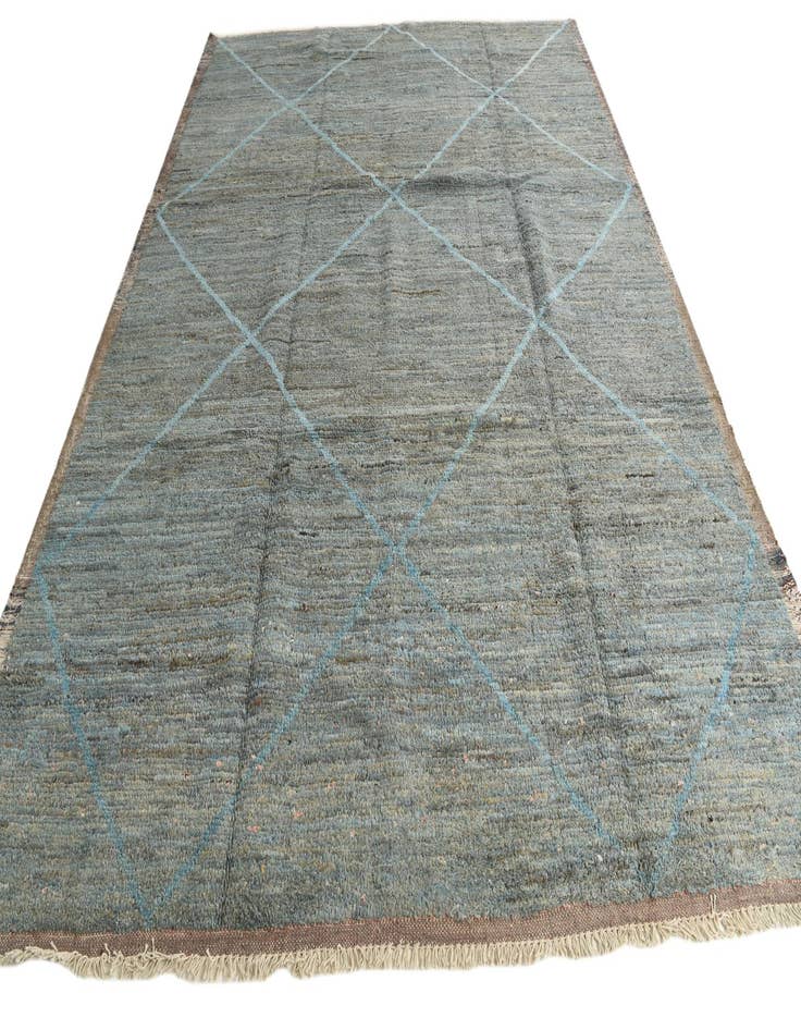 Detail image of  9' 3 x 12' 3  Hand Knotted Moroccan Wool Rug