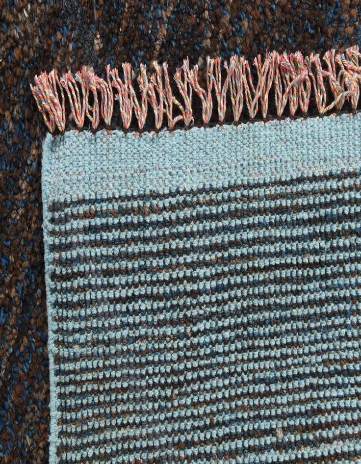 Detail image of  6' 1 x 9' 7  Hand Knotted Moroccan Wool Rug