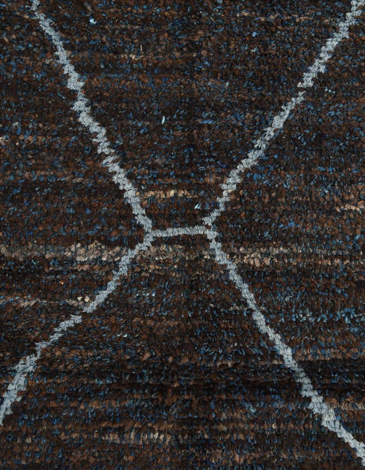 Detail image of  8' x 10' 9  Hand Knotted Moroccan Wool Rug