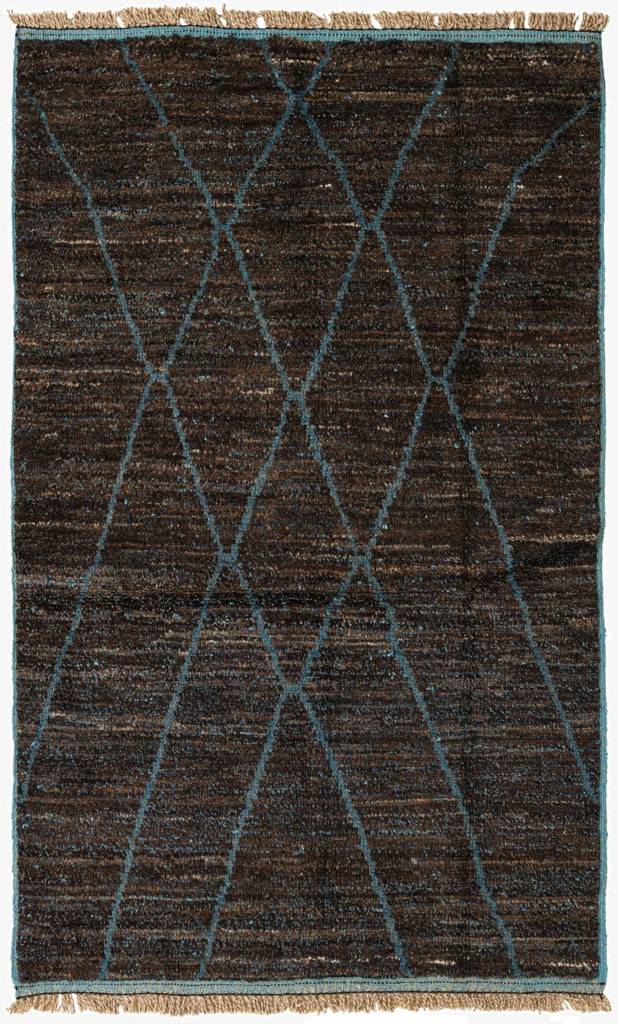  5' x 8'  Hand Knotted Moroccan Wool Rug