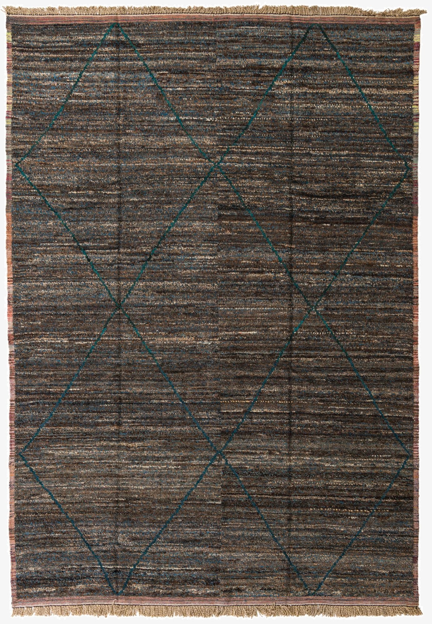  8' 9 x 12' 9  Hand Knotted Moroccan Wool Rug
